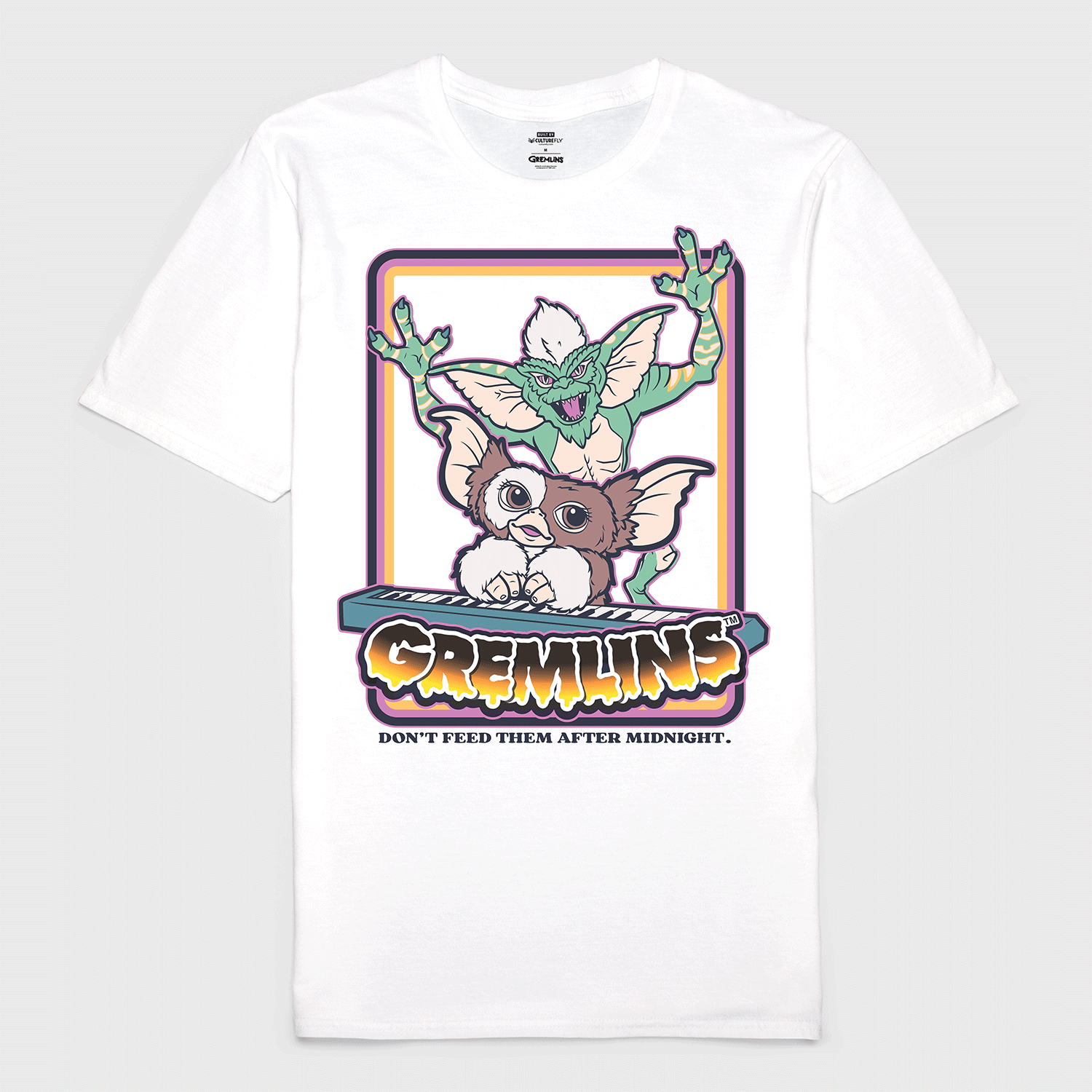 t-shirt tee shirt short sleeve gremlins don't feed them after midnight white culturefly